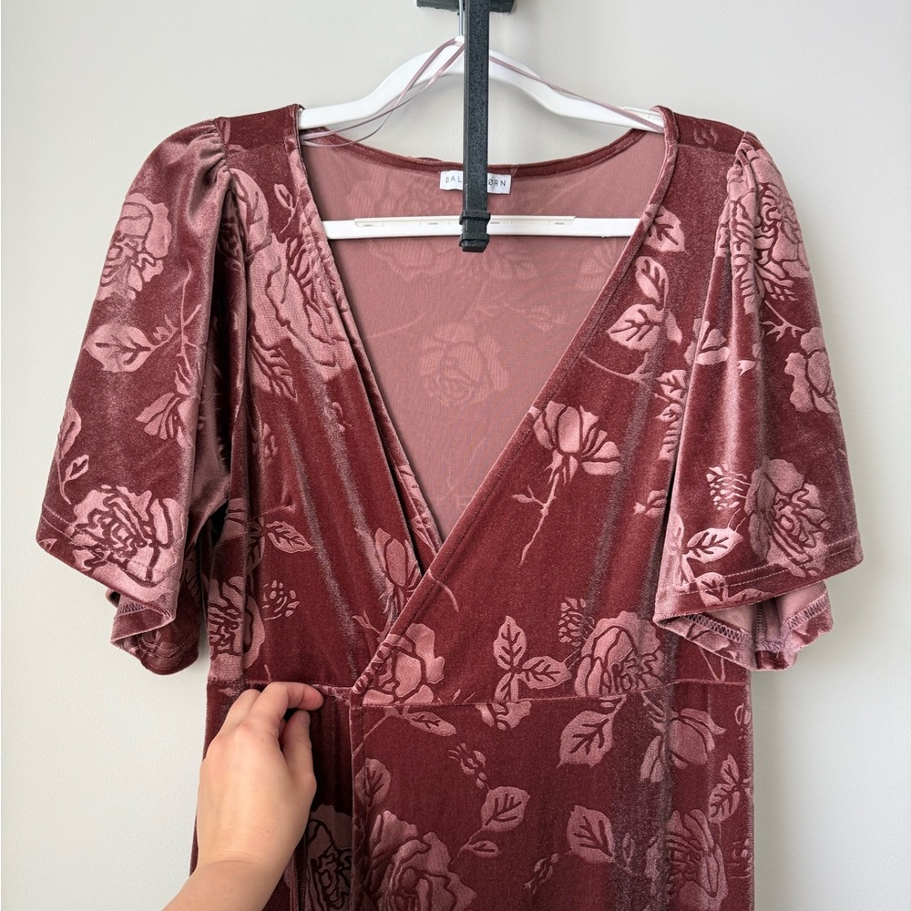 Baltic Born Floral Velvet Wrap Dress-BRAND NEW (tags removed)
